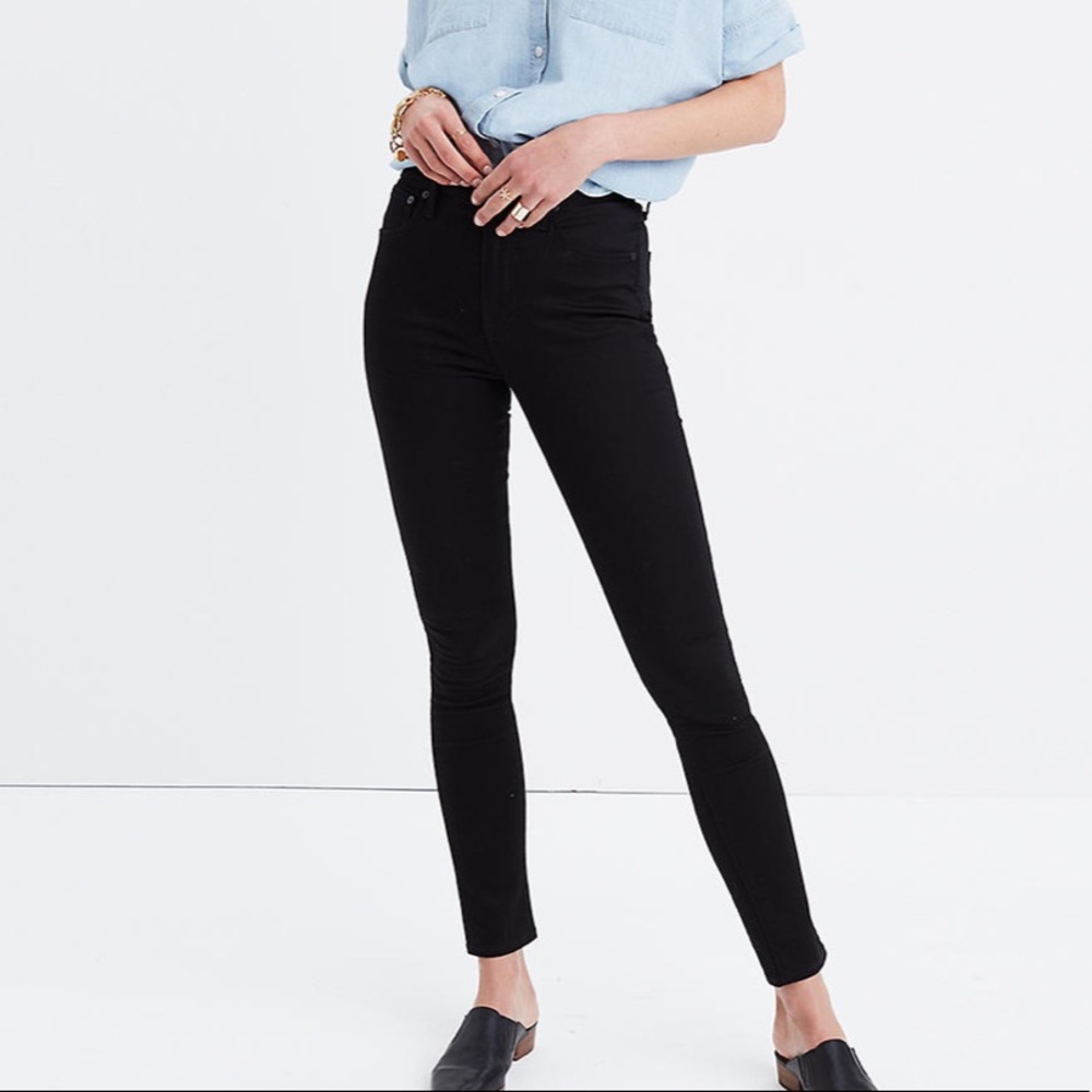 Madewell black skinny high rise